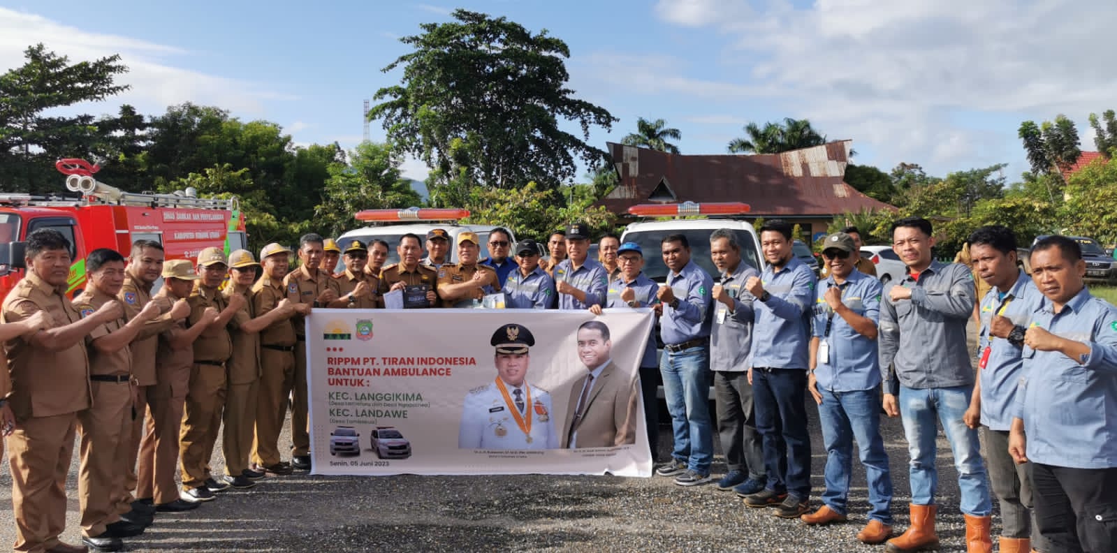 Wujud Kepedulian Terhadap Masyarakat, PT Tiran Indonesia Beri Bantuan Ambulans