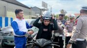 Gencarkan Keselamatan Berkendara, Asmo Sulsel dan Polres Gowa Bagikan Helm Honda Gratis